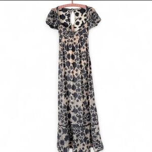 For Love & Lemons Black Floral Maxi Dress